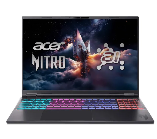 Acer Nitro 16S AI AN16S-61 16" 180Hz Ryzen AI 7 350 16GB RAM 1TB Dysk SSD RTX5070Ti DLSS4 Czarny Funkcje AI