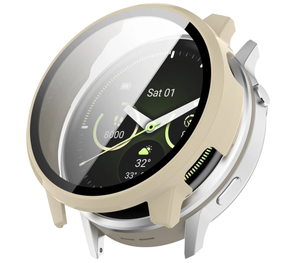 Bizon ze szkłem do Garmin Venu 4 41mm Beżowy