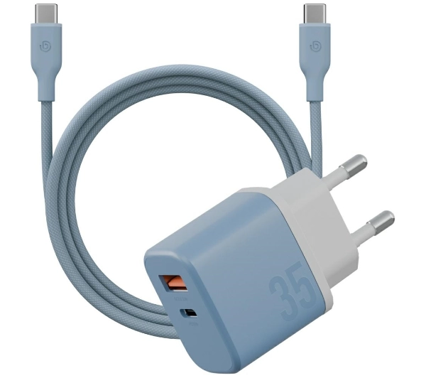 Bazic GoPort Velox Kit 1x USB-C 1x USB-A GaN 35W Niebieski