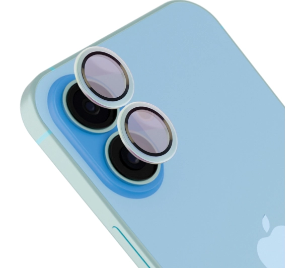 Bizon na aparat z aplikatorem Snap Lens do iPhone 17, niebieskoszara ramka