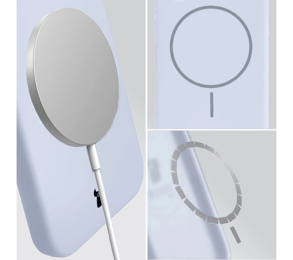 Bizon Silikonowe Soft  z MagSafe do Apple iPhone Air Niebieski