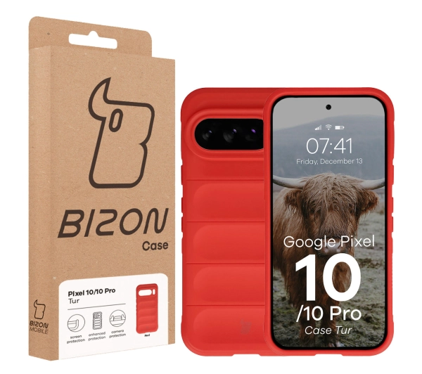Bizon Pancerne Tur do Google Pixel 10 / 10 Pro Czerwony