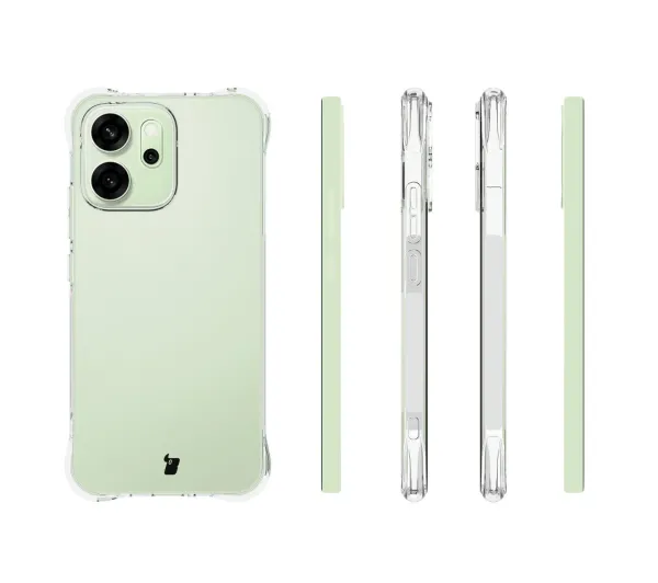 Bizon elastyczne etui Salpa + 2x folia na ekran Clear Pack do OPPO Reno14 F / OPPO Reno14 FS