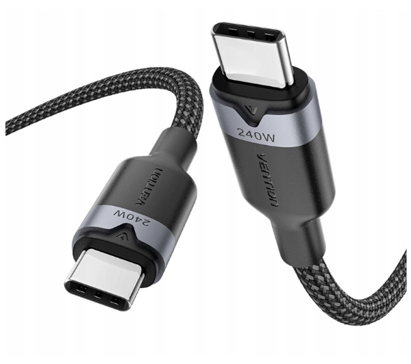 Vention USB-C do USB-C 2.0 5A 240W 1m Czarny