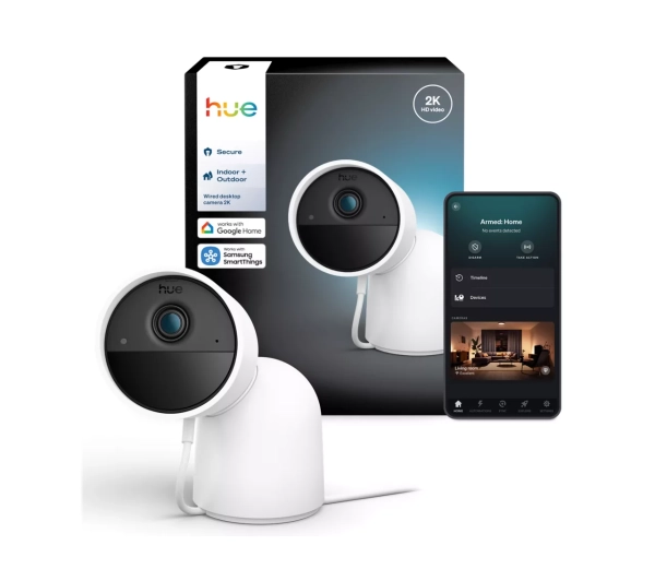 Philips Hue Secure 2K Biały ze stojakiem