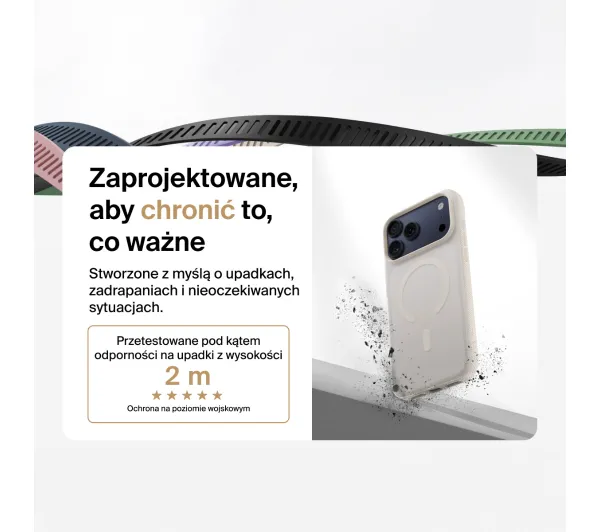 Belkin MSA036HQSA do iPhone 17 Pro Max magnetyczne żebrowane Piaskowy