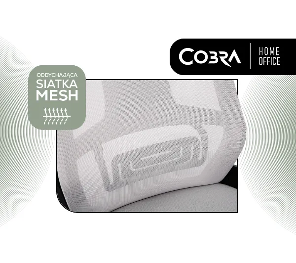 Cobra Office One HF305GY Biurowy do 150kg Tkanina Szary - Kup na Raty - RRSO 0%