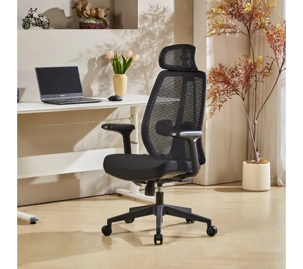 Cobra Office Plus HF504BK Biurowy do 150kg Tkanina Czarny - Kup na Raty - RRSO 0%