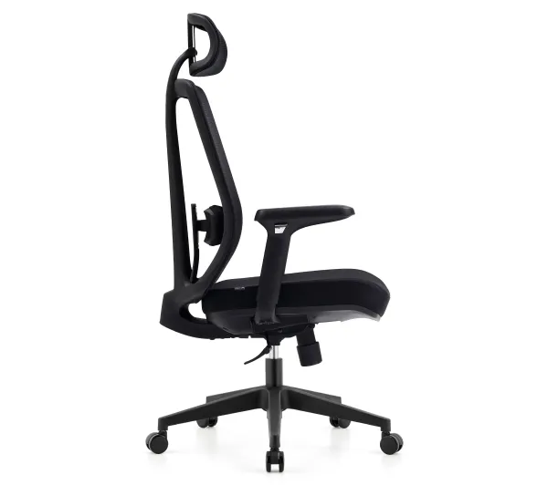 Cobra Office Plus HF504BK Biurowy do 150kg Tkanina Czarny - Kup na Raty - RRSO 0%