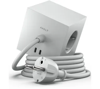 Avolt 3 gniazda 2x USB-C 1,8m Szary