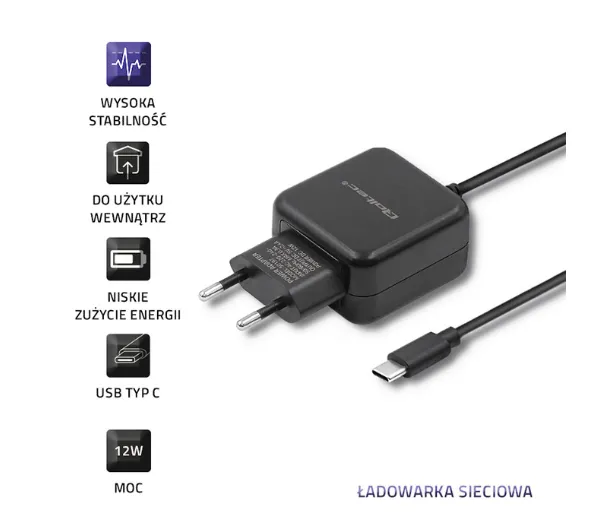 Qoltec 50197 USB-C 12W Czarny
