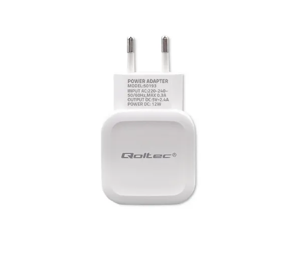 Qoltec 50193 USB 12W Biały