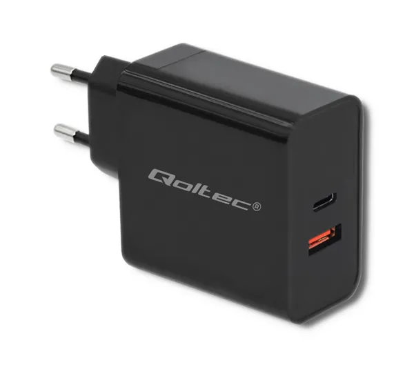 Qoltec 51716 USB-A USB-C 63W Czarny
