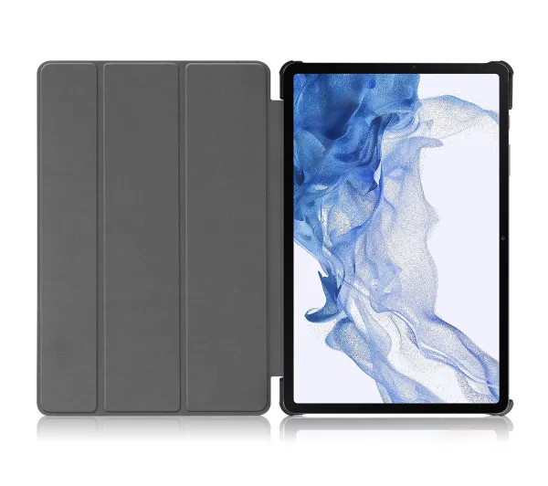Bizon Case Tab Croc z klapką do Galaxy Tab S10 Lite / S9 Czarny