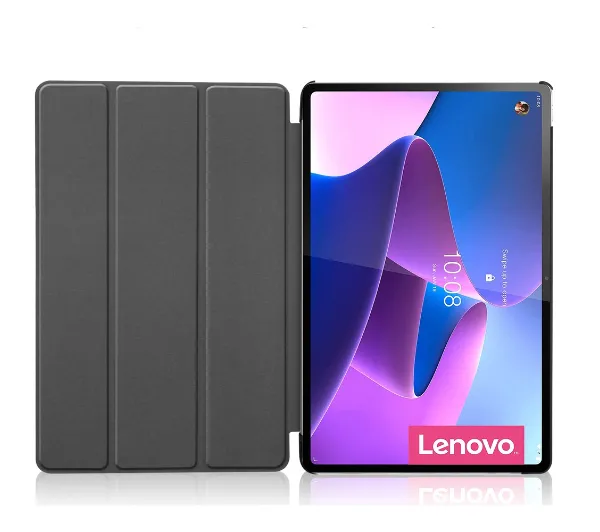 Bizon Case Tab Croc z klapką do Lenovo Tab P12 Pro Czarny