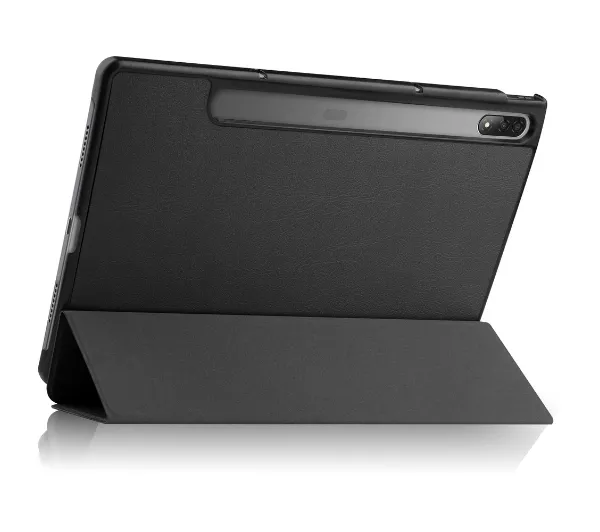 Bizon Case Tab Croc z klapką do Lenovo Tab P12 Pro Czarny