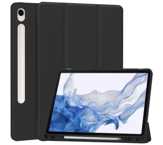Bizon Case Tab Lizard z klapką do Samsung Galaxy Tab S9 Czarny