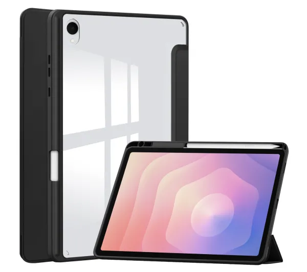 Bizon Case Tab Clear Matt z klapką do Samsung Galaxy Tab S11 Czarny