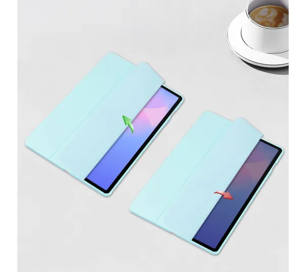 Bizon Case Tab Clear Matt z klapką do Samsung Galaxy Tab S10 FE Plus Błękitny
