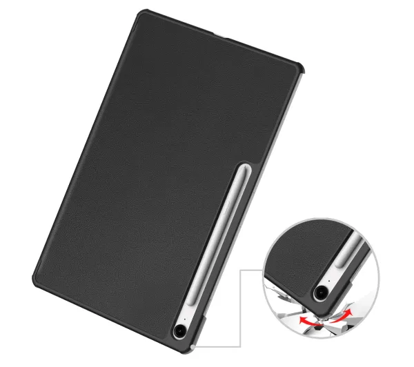 Bizon Case Tab Croc z klapką do Samsung Galaxy Tab S10 FE Plus Czarny