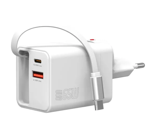 4smarts Flex Jojo GaN 2x USB-C USB-A 65W Biały