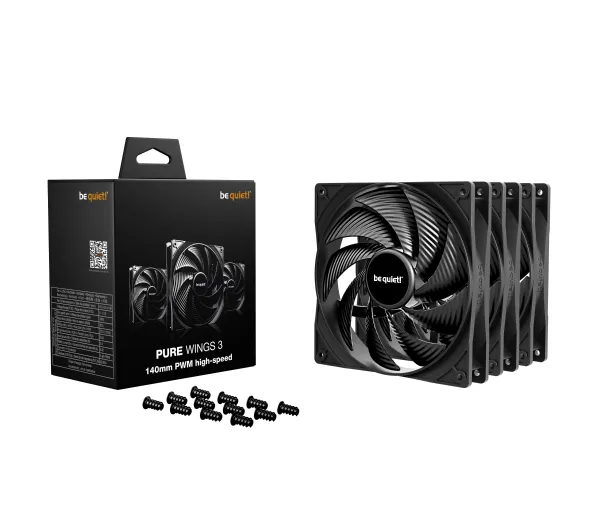 be quiet! Pure Wings 3 PWM HS 140mm 3szt. Czarny
