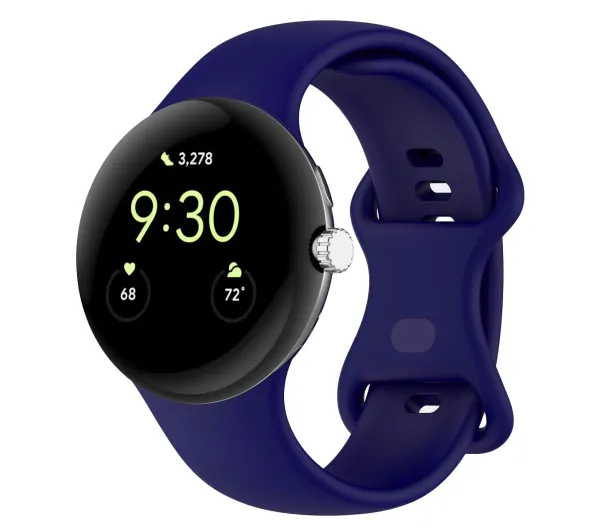 Bizon Strap Watch Silicone S do Google Pixel Watch 4 / 3 45mm Szafirowy