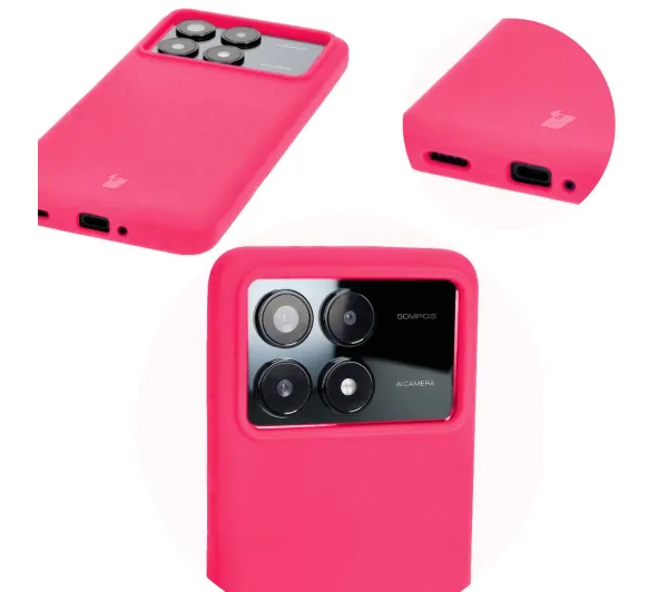 Bizon Soft Case do Xiaomi Poco F6 Neonowy-różowy
