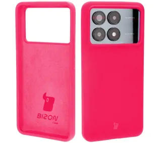 Bizon Soft Case do Xiaomi Poco F6 Neonowy-różowy