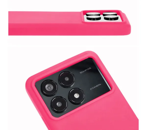 Bizon Soft Case do Xiaomi Poco F6 Neonowy-różowy