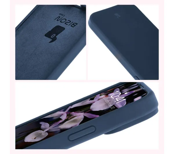 Bizon Soft Case do Apple iPhone 15 Plus Granatowy