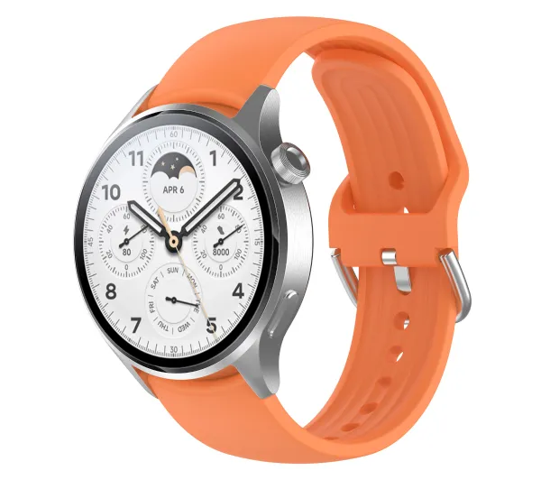 Bizon Strap Watch Silicone Pro do Xiaomi Watch S1 Pro Pomarańczowy