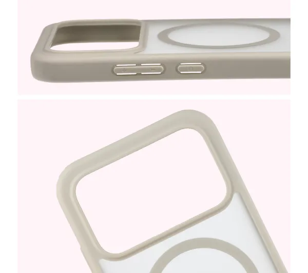 Bizon MatteO do Xiaomi POCO F8 Pro Półprzezroczyste z beżową ramką
