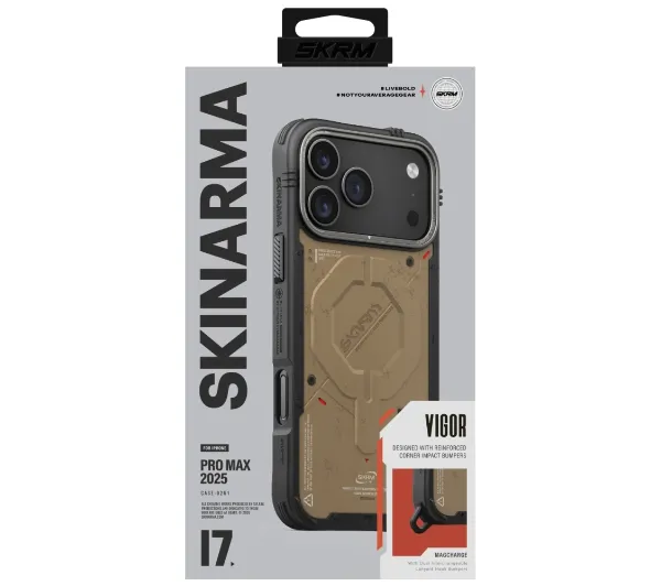 Skinarma Vigor MagSafe do iPhone 17 Pro Max Kamienny