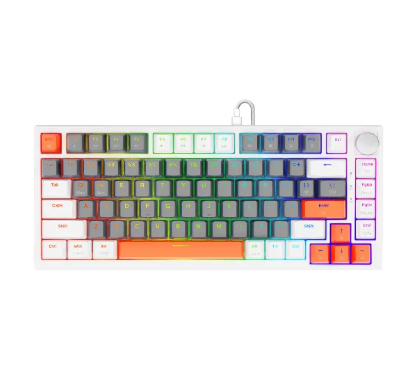 Savio ASTRAL Outemu White Jade Magnetic 3 kolory keycapów Biały