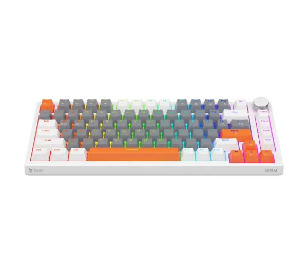 Savio ASTRAL Outemu White Jade 3 kolory keycapów Biały 