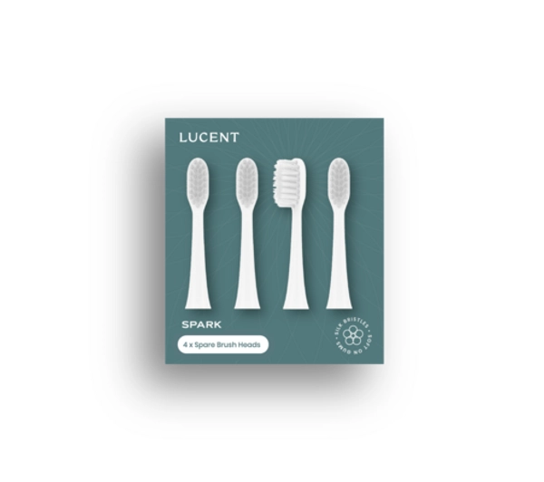 Oryginalna końcówka szczoteczki BE LUCENT Spark Heads (4 szt.) Biały (Miękkie włókna)