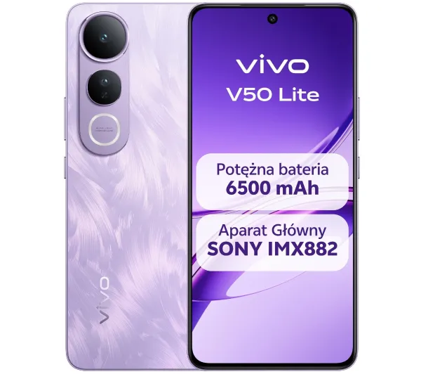 vivo V50 Lite 8/256GB 6.77" 120Hz 50Mpix Fioletowy