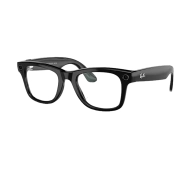 Ray-Ban Meta Wayfarer RW4006 Clear Shiny Black