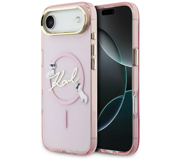 Karl Lagerfeld IML Choupettes Karl Script Logo MagSafe do iPhone Air Różowy