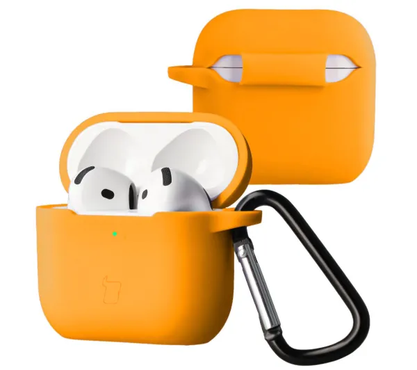 Bizon Case Headphone Silicone do Airpods 4 Pomarańczowy