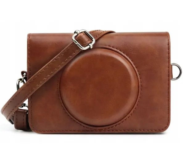 Pokrowiec LoveInstant Futerał Pokrowiec Do Kodak Minishot Combo 2 Retro / C210r / Brązowy