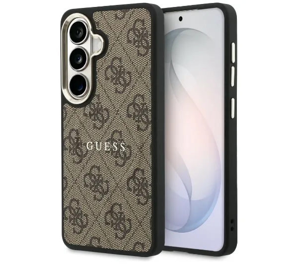 Guess 4G Embossed Ring MagSafe do Galaxy S26+ Brązowy