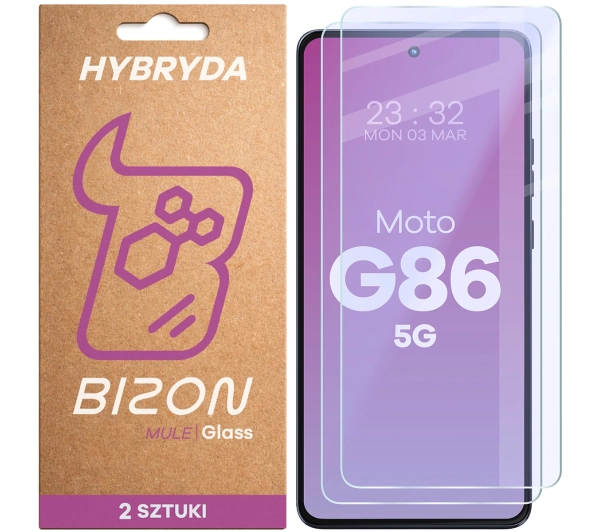 Bizon elastyczne Glass Mule Duo do Motorola Moto G86 5G 2 sztuki