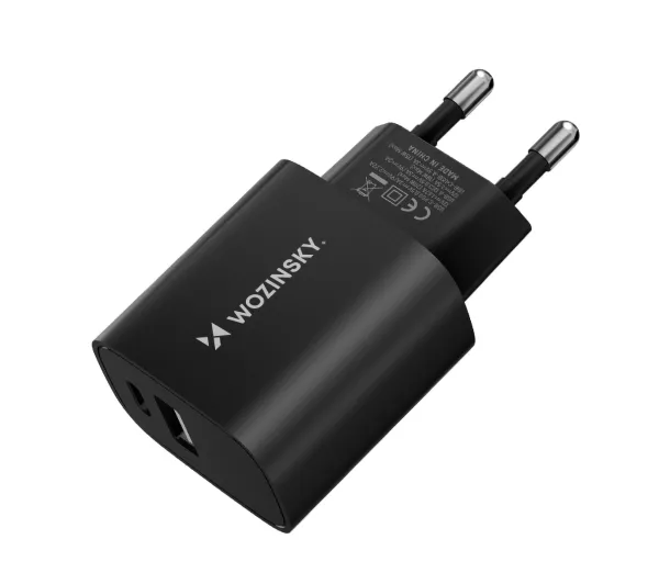 Ładowarka Wozinsky Ładowarka sieciowa Wozinsky WGWCB USB-A USB-C 20W - czarna