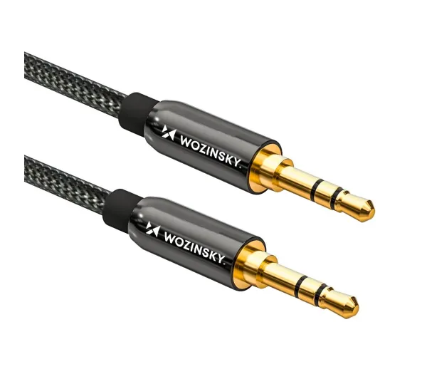 Kabel Wozinsky Jack 3.5mm - Jack 3.5mm 3m czarny (5907769307430)