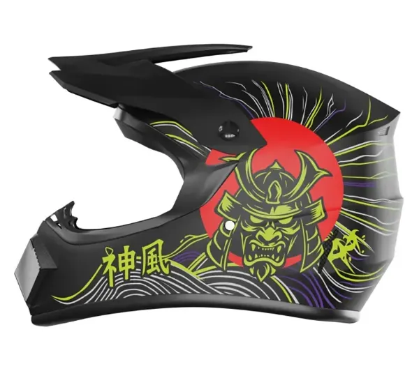 Kask KAMIKAZE Tokyo Drift Czarny Full Face (rozmiar XL)