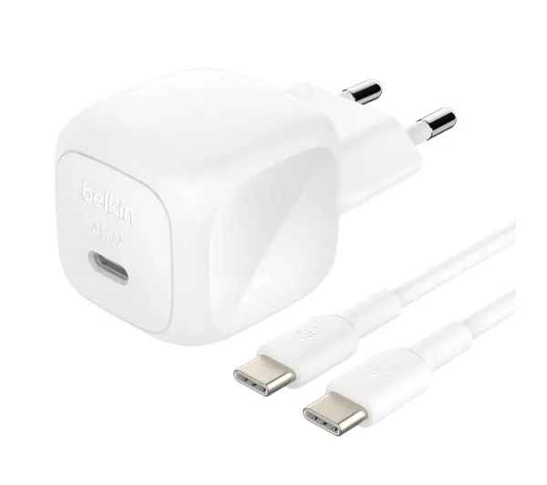Ładowarka sieciowa Belkin Compact 45W Usb-c Pd 3.1 mała kostka +kabel Usb-c