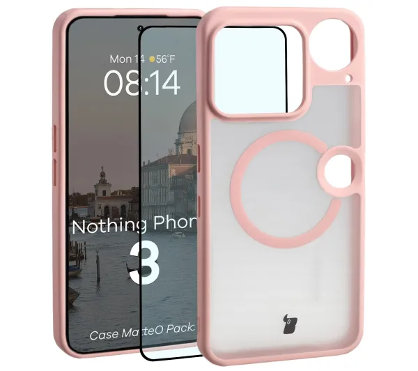 Bizon MatteO Pack do Nothing Phone 3 Jasnoróżowy