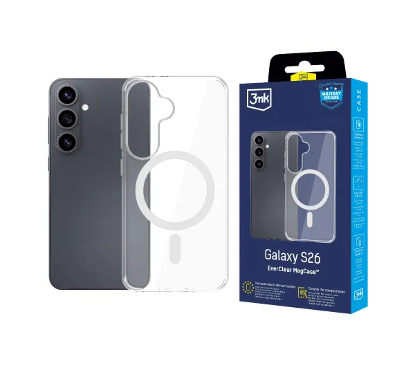 3mk EverClear MagCase do Galaxy S26 Plus Przezroczysty